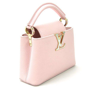 Louis Vuitton Leather Pink Pink Taurillon 2Way Capucines Powder Mini Bag